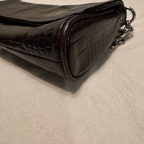 Ann Taylor Croc Embossed Clutch Handbag - Picture 12 of 14